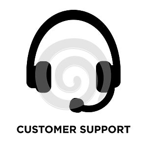 Customer support iconÃÂ  vector isolated on white background, log photo